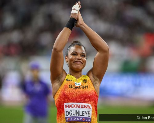 Yemisi Ogunleye bei der WM in Tokio