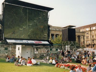 Die WM war auch auf dem Schlossplatz präsent (Foto: privat)